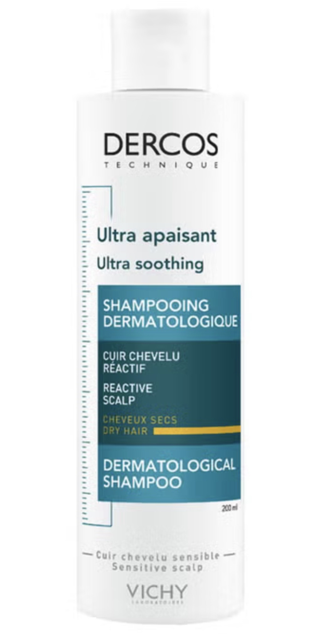 Vichy Dercos Sensitiv Shampoo for Dry Hair and Sensitive Scalp